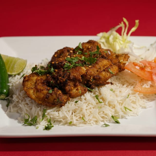 Maza Fish Over Rice.